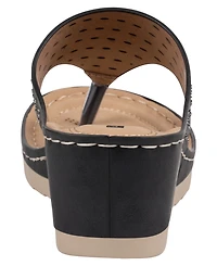 Gc Shoes Women's Dannay Embellished Wedge Sandals