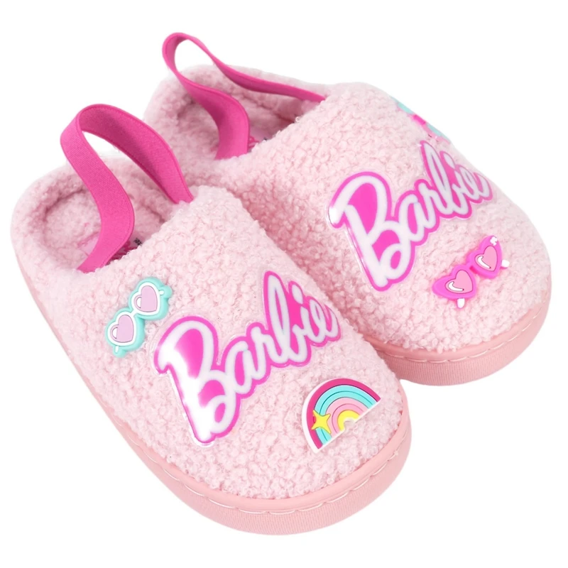Barbie Toddler Faux Fur Slip-On Slippers