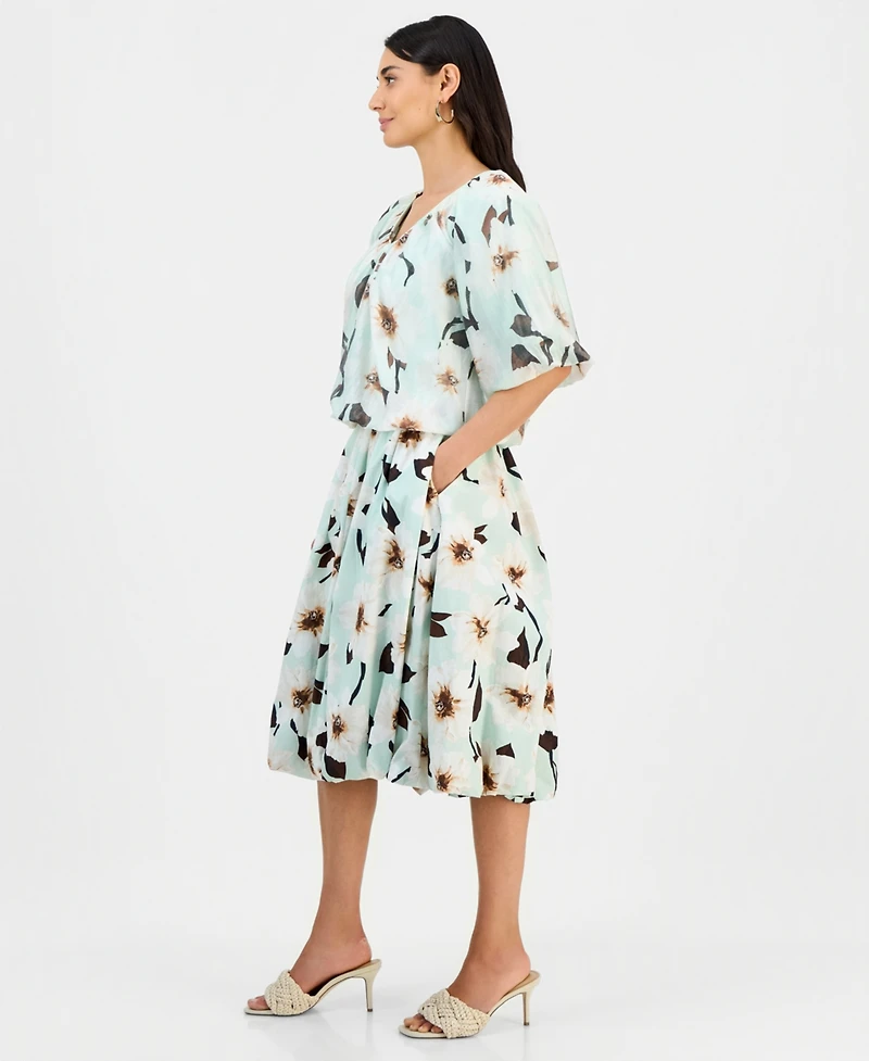 I.n.c. International Concepts Petite Printed Pull-On Midi Skirt, Macy's Exclusive