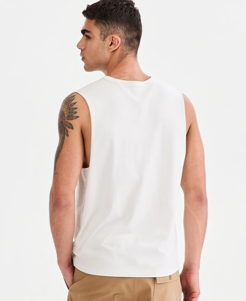 Sun + Stone Men's Cotton Surf Global Graphic Tank Top, Macy's Exclusive
