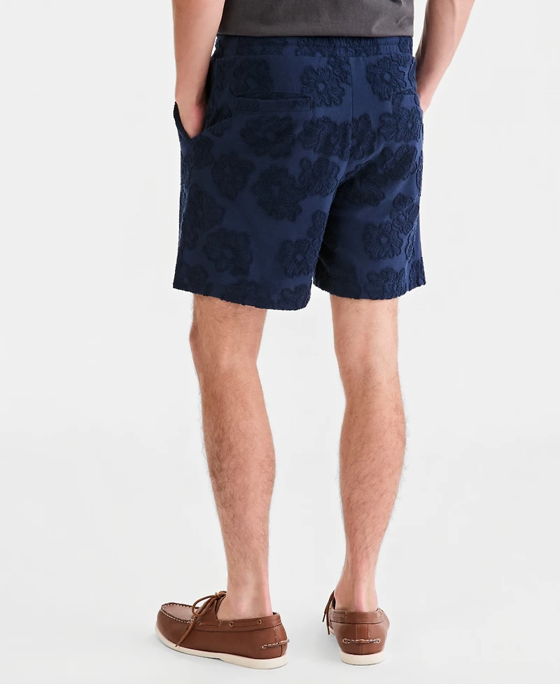 Sun + Stone Men's Textured Floral Pull-On Shorts, Macy's Exclusive