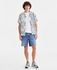 Sun + Stone Men's Paisley Patchwork Short-Sleeve Camp Shirt, Macy's Exclusive