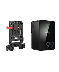 SmallRig VB99 Pro Mini Rechargeable V-Mount Battery with 15mm Dual Rod Clamp Battery Plate