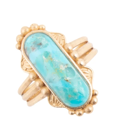 Barse Plateau Blue Turquoise and Golden Ring