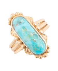 Barse Plateau Blue Turquoise and Golden Ring