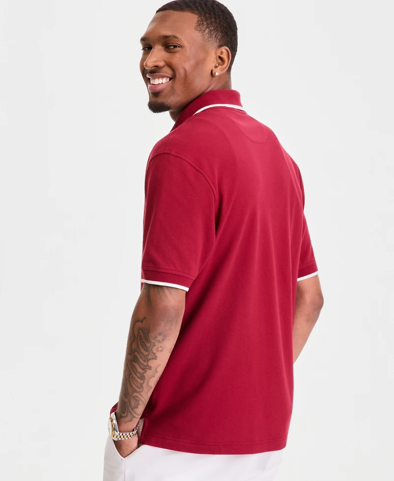 Club Room Men's Regular-Fit Tipped Performance Polo Shirt, Created for Macy's