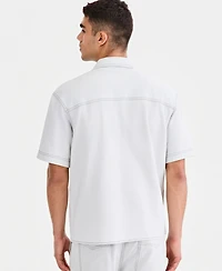 Sun + Stone Men's Cotton Lisbon Relaxed Shirt, Macy's Exclusive