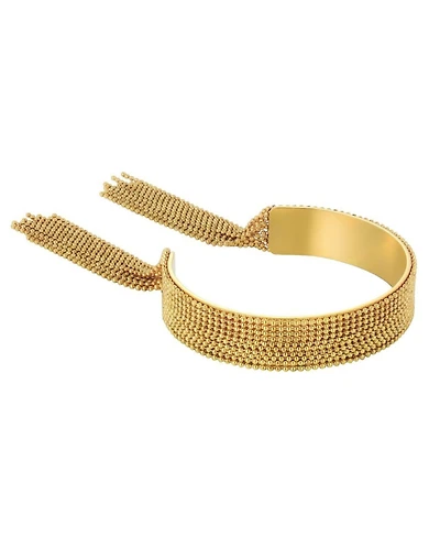 Adornia Tarnish Resistant Gold Fringe Cuff Bracelet