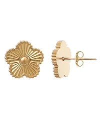 Adornia Tarnish Resistant Gold 5-Leaf Clover Stud Earrings