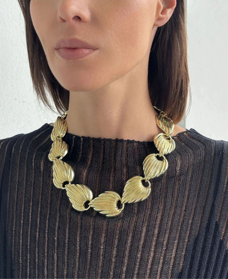 Adornia 14k Gold Plated Deco Link Necklace