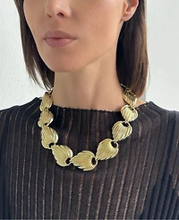 Adornia 14k Gold Plated Deco Link Necklace