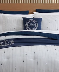 Lacoste Home Logo Stripe 3-Pc. Comforter Sets, Full/Queen