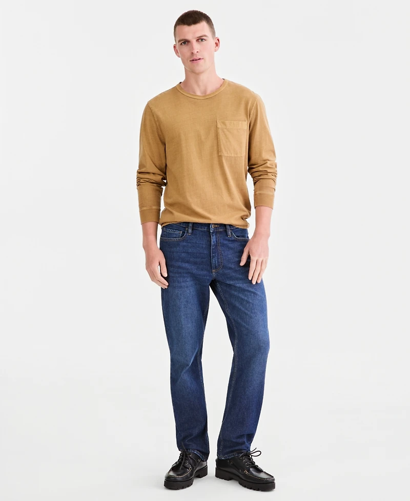 Sun + Stone Men's Navy Wash Straight-Fit Jeans, Macy's Exclusive