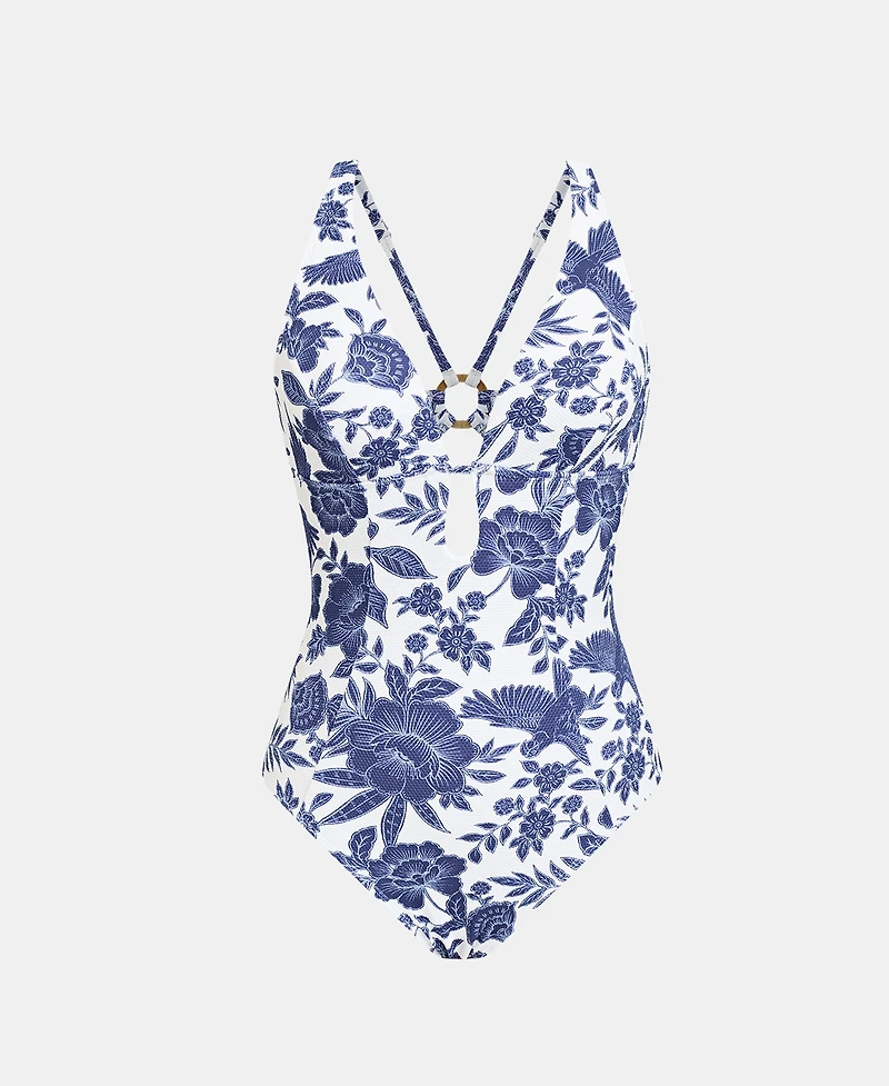 Cupshe Women's Classic One-Piece Swimsuit with Back O-Ring Detail