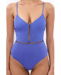 Biliblond Women's Kim Rib Lurex Onepiece Swimsuit