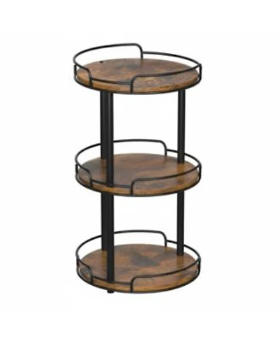 Yigii 12.2 3 Tier Wood Lazy Susan Turntable Organizer Spice Rack Kitchen Countertop Pantry Bathroom