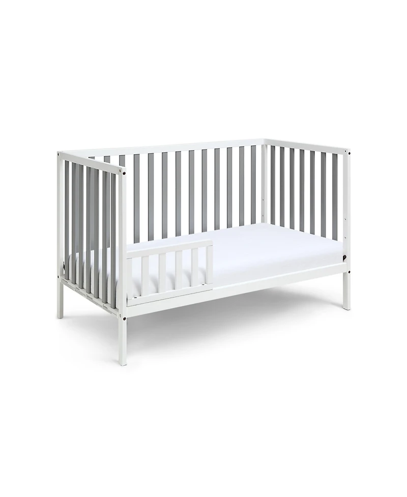 Jujabu 3 in 1 Convertible Solid Wood Island Crib Two Tone Modern Classic