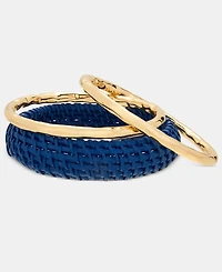 Style & Co Gold-Tone and Rattan Bracelets, Set of 3, Macy's Exclusive