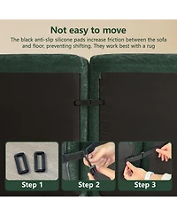 Rainsken Modern 2-Seat Tufted Velvet Sofa, 80 Inch Modular Sectional Loveseat Featuring High-Density Sponge and Anti-Slip Design for Living Room