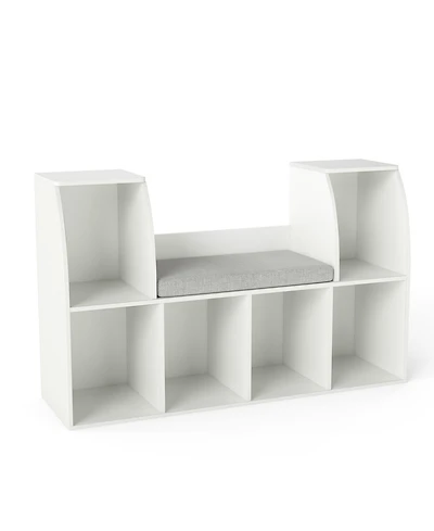 Sugift 40 in Kids Bookshelf with Reading Nook and Six Open Cubes
