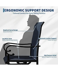 gaomon Patio 360degree(s)Swivel Chairs Set of 2,Outdoor Rocking Dining with All-Weather Textilene Fabric, Deck Rocker Seat High Back