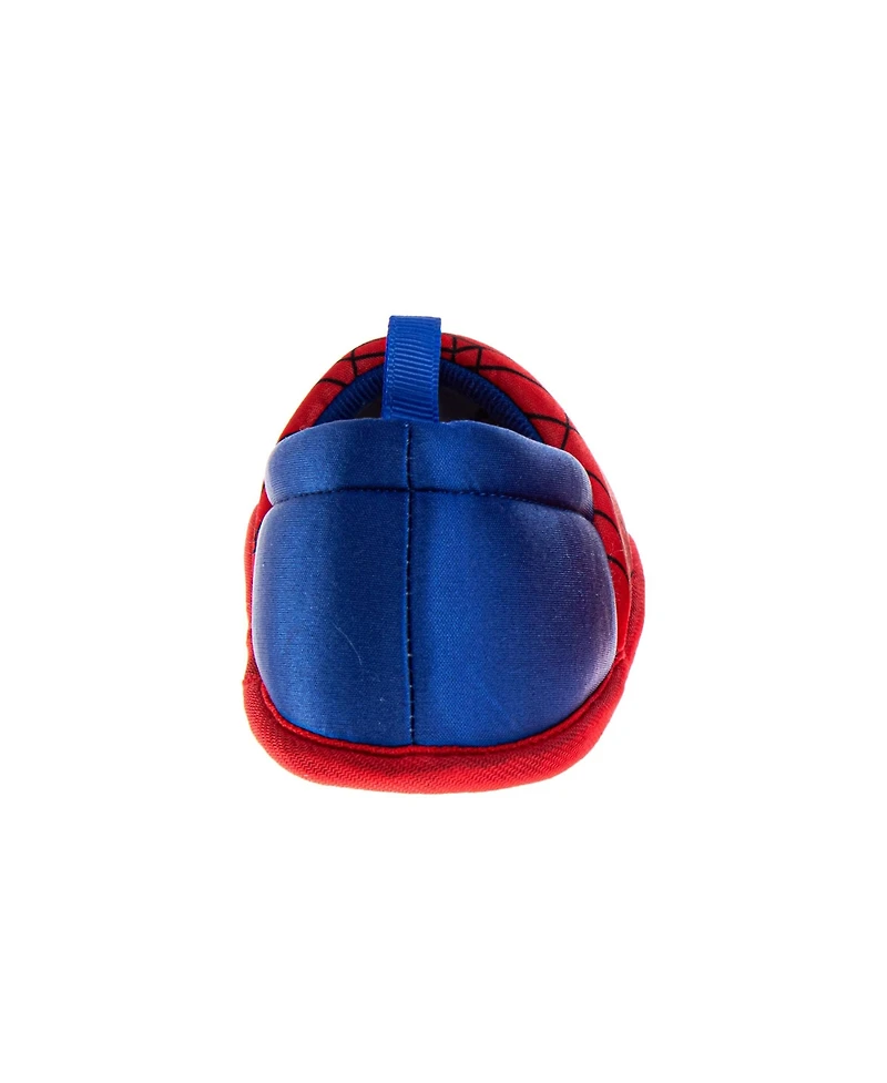 Spider-Man Toddler Marvel Spiderman Kids' Slippers Cozy, Plush, and Fun House Footwear