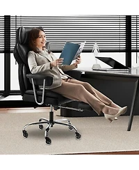 Sugift Executive Office Chair, 400lb Capacity, Ergonomic Reclining Chair with Footrest