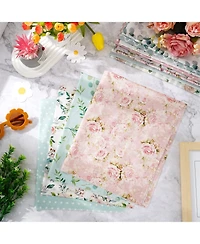 Gnuadz 12pcs 18x22 Spring Cotton Fat Quarters Floral Greenery Printed Quilting Patchwork Sewing Fabrics Diy Crafting Home Decor