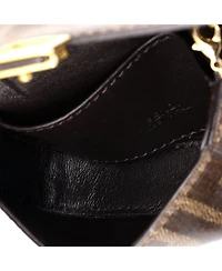 Pre-Owned Fendi Nano Chain Baguette Charm Bag Zucca Coated Canvas