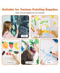 Slickblue 3 in 1 Easel for Kids with Chalkboard Whiteboard