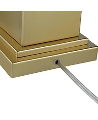 Regency Hill Traditional Table Lamps Tall Set of 2 Metal Empire Open Cage Pedestal Living Room Bedroom House Bedside