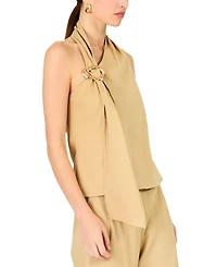 Line & Dot Women's Halter Neck Sleeveless Top