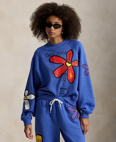 Polo Ralph Lauren Women's Floral Graphic Crewneck Sweatshirt