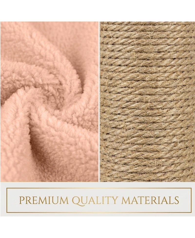 Zeus & Ruta Large Condo Cat Tree with Removable Floral Cushion Hammock