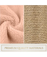 Zeus & Ruta Large Condo Cat Tree with Removable Floral Cushion Hammock