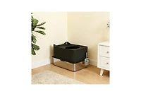 Zeus and Ruta Cat Litter Box with Scoop, Top-Entry Design, Non-Slip Pads, Odor Control, Easy Cleanup, Jumbo Capacity