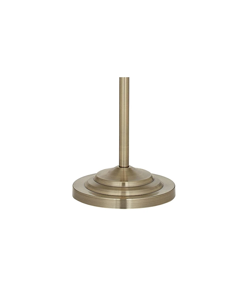 Regency Hill Montebello Traditional Tall Standing Floor Lamps Set of 2 Lights Swing Arm Metal Antique Brass Finish