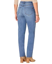 Democracy Petite High Rise Straight Leg Jeans