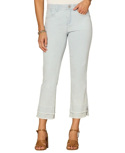 Democracy Petite Mid Rise Flared Leg Jeans