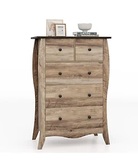 Slickblue 5 Drawer Closet Organizer with Fabric Bins and Anti-Tip Kit