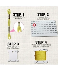 Gnuadz Embroidery Floss Organizer Storage Box Bobbin Winder 24 Compartments 40 Plastic Bobbins Stickers Craft Diy Sewing