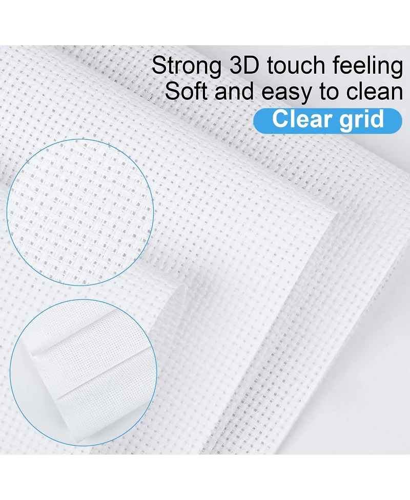 Gnuadz 16 Pcs 14 Ct Cross Fabric Aida Cloth Craft Embroidery Classic Reserve Home Diy Handmade Needlework Decoration