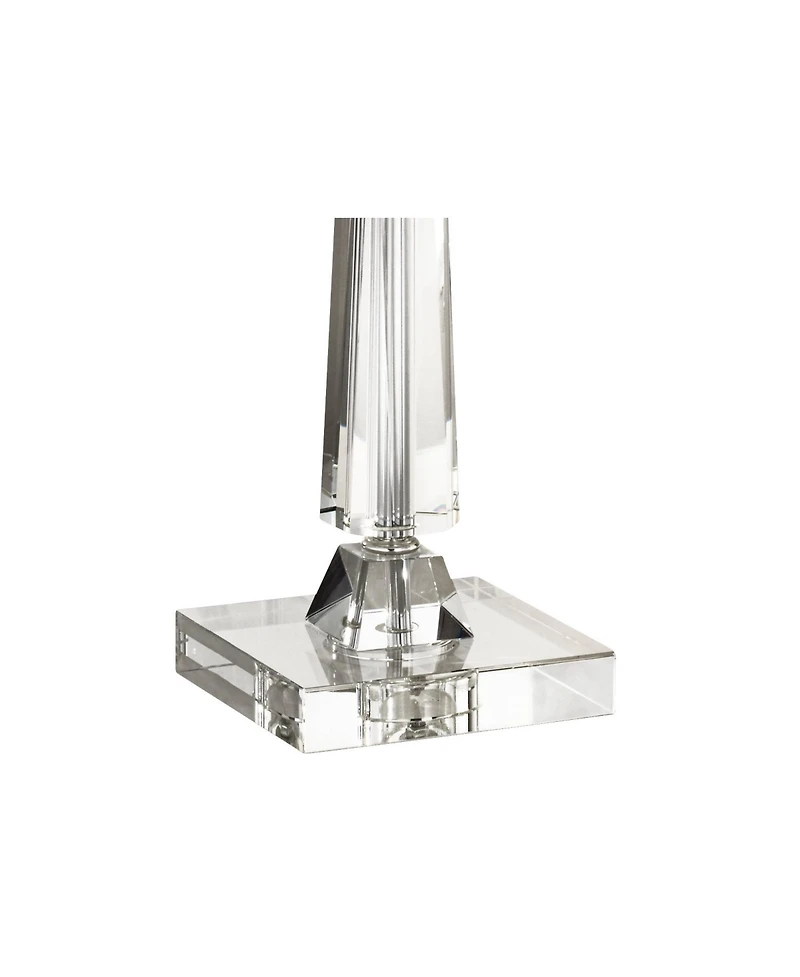 Vienna Full Spectrum Aline Modern Table Lamp 26 1/2" High Crystal Column Drum Shade for Bedroom Living Room Bedside Nightstand Office Family