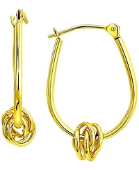Macy's Loveknot Hoop Earrings in 10k Yellow Gold