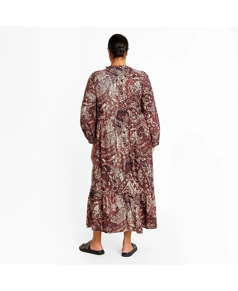 City Chic Women's Gaia Print Dress