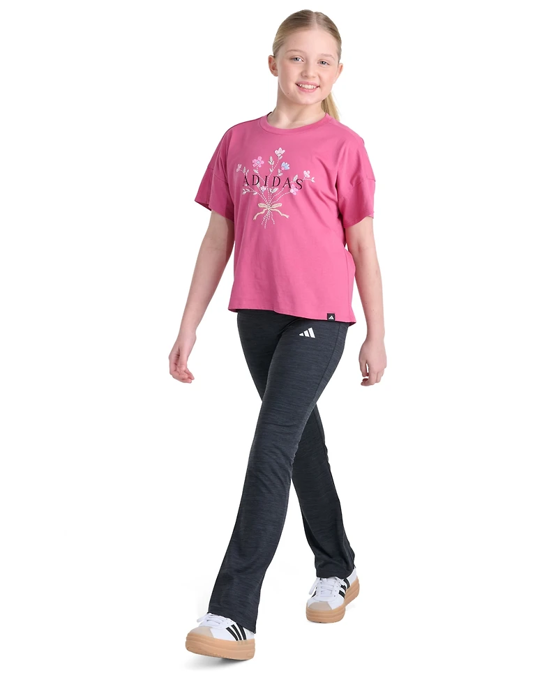 adidas Girls' 8-16 Drop Shoulder Short-Sleeve T-Shirt