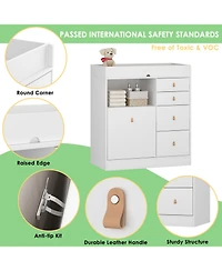 Famapy Changing Table With 5-Drawers,Kids Dresser with Shelf