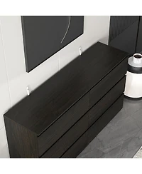 Famapy 6-Drawers Wood Chest of Drawer Cabinet Organizer Dresser