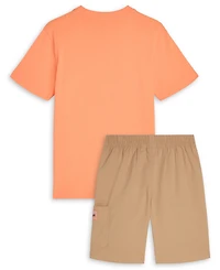 Scotch & Soda Boys' Toddler 2T-4T Short-Sleeve T-Shirt and Shorts, 2-Piece Set