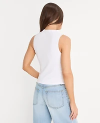 Good American Women's Button-Front Sleeveless Top, Regular & Plus